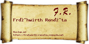 Frühwirth Renáta névjegykártya